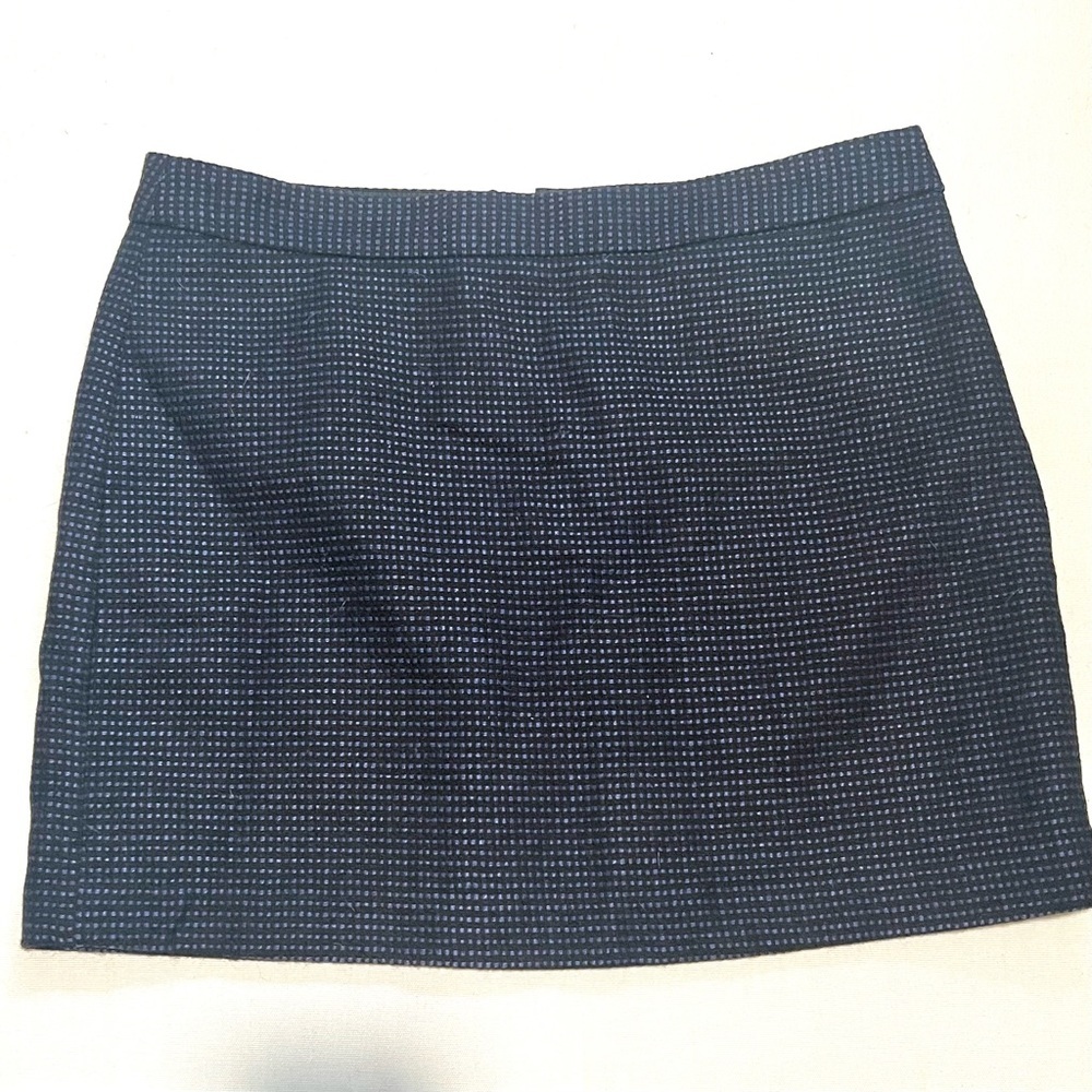 Gap Navy Blue Black Checkered Mini Skirt Size 10